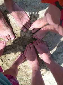 Our toes in the sand, too.